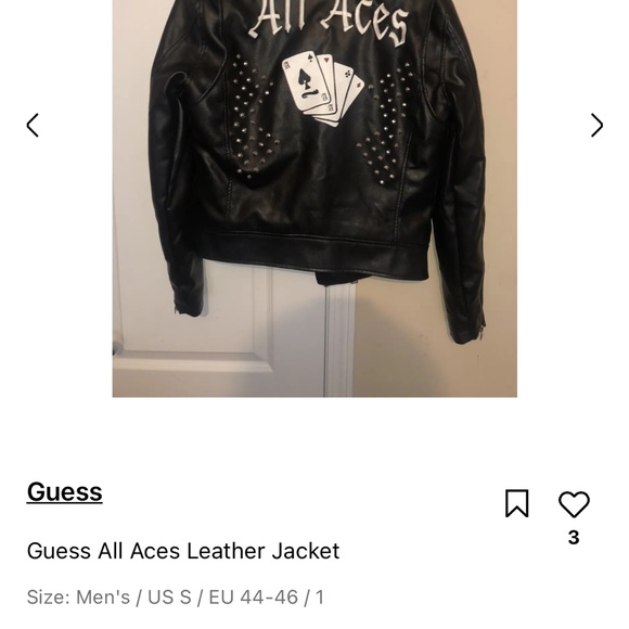 New! GUESS Men's Robertson Aces Moto
Stud Jacket
Size: S
| Guess!! - Picture 8 of 13